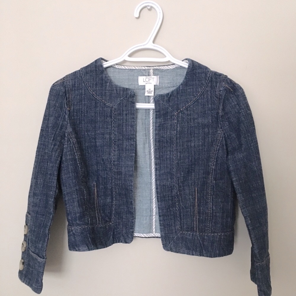 Ann Taylor Loft Denim Blazer Jacket
